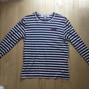 Comme De Garçon Striped Long Sleeve